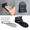 2Pcs Foldable Non-Slip Shower Foot Footrest Support For Bathroom, Made Of Aluminum Alloy