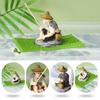 Fish Tank Decorations Realistic Floating Fishing Old Man Bamboo Raft Ornament Fishing Aquarium Betta Tank Landscaping Decoration