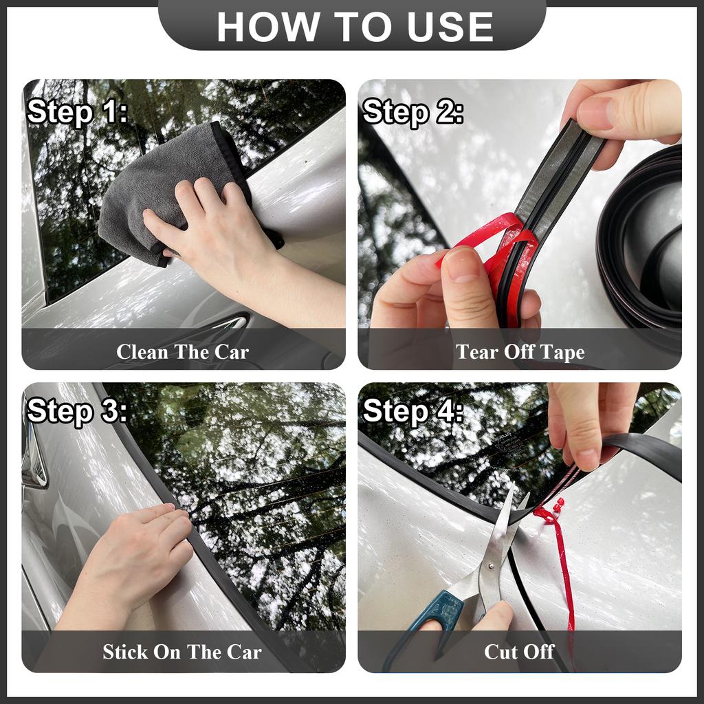 Windschutzscheibengummidichtung Windschutzscheibenzierleiste Auto-Wetterdichtung T-Form Dichtstreifen für Auto vorne hinten Windschutzscheibe