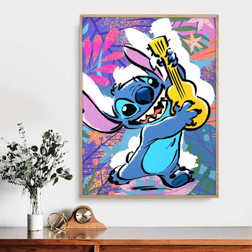 Full Round Diamond Painting Stitch Playing The Guitar Art Rhinestone Picture Mosaic DIY 5D Cross Stitch Embroidery Home Decoration