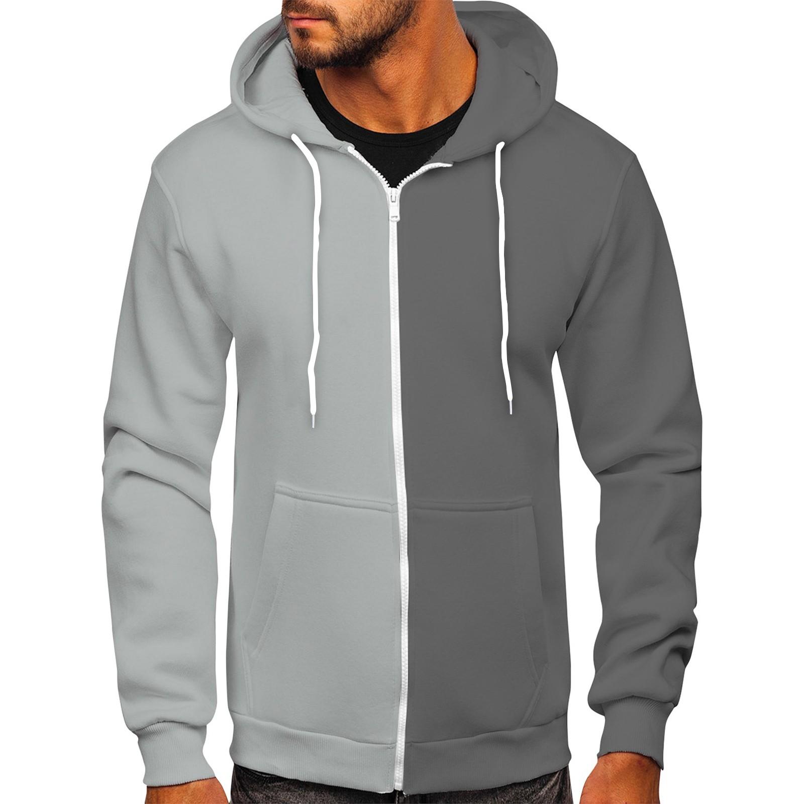 

Мужской спортивный свитер, модный контрастный цветной свитер с капюшоном, мужской повседневный спортивный свитер XXXL