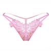 Women's Panties Sexy Temptation Hollow Embroidery Low Waist Open Crotch Thong Luxury Buttocks Side Open T Pants 2151