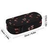 Pencil Pouch Large Capacity 300D Polyester Secure Zipper with Main Compartment Mesh Pocket and Pen Slots for Classroom Use
