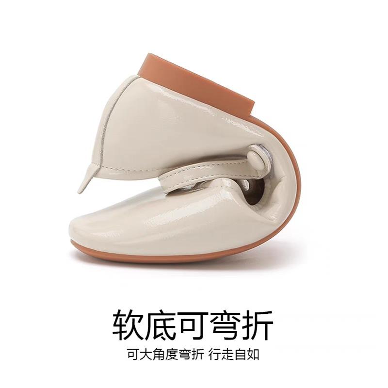Women Patent Leather Mary Janes Shoes Ladies   Summer New Square Toe Comfortable Pointed Toe Ballet Flat Casual Shoes