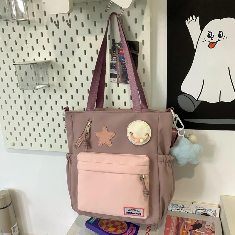 Japanese Tote Bag Fashionable Large Capacity Junior High School Students High School Students Carry Hand-held Tutoring Bags for Class