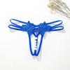 1Pc Solid Color Sexy Lace Panties Transparent Lingerie Open Crotch Briefs Underwear Women Thongs Nylon Pearl