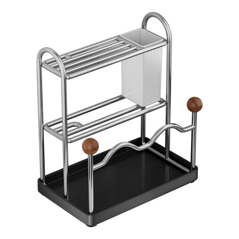 Stainless Steel Chopsticks Rack Rustproof Cutlery Drying Rack Pot Lid Rack  Tableware Storage