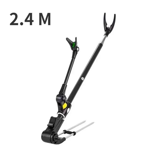 Thickened Telescopic Fishing Rod Bracket Fishing Rod Dual Purpose Bracket Fishing Rod Holder 1.7M/2.1M/2.4M New Stainless Steel