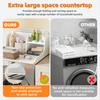 Laundry Shelf 27.5" Washer Dryer Countertop with Shelf Anti-Slip Strips and Edge Rails Topper for Room Organization (with 3.0M Silicone Strip)