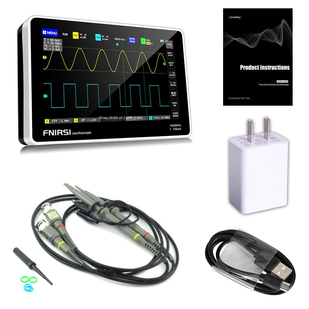 FNIRSI 1013D Dual Channel Digital Oscilloscope, 100MHz Bandwidth, 1GS/s Sampling Rate, Tablet Oscilloscope