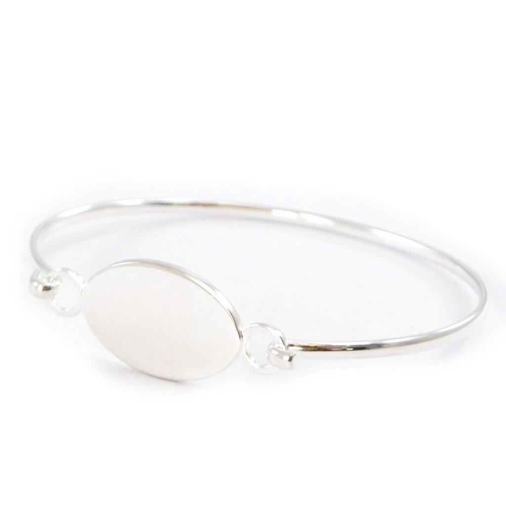 Les Trésors De Lily [G7885] - Silver 'Identity' Silver Bracelet (oval) - 62 Mm 25x15 Mm