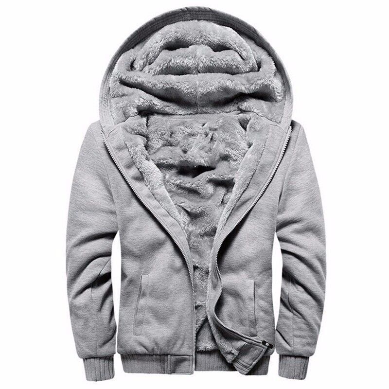 Cardigan Street Hoodie Sweater Fleece Thickened Hooded Jacket Men's Long Sleeve Men's Padded Jacket