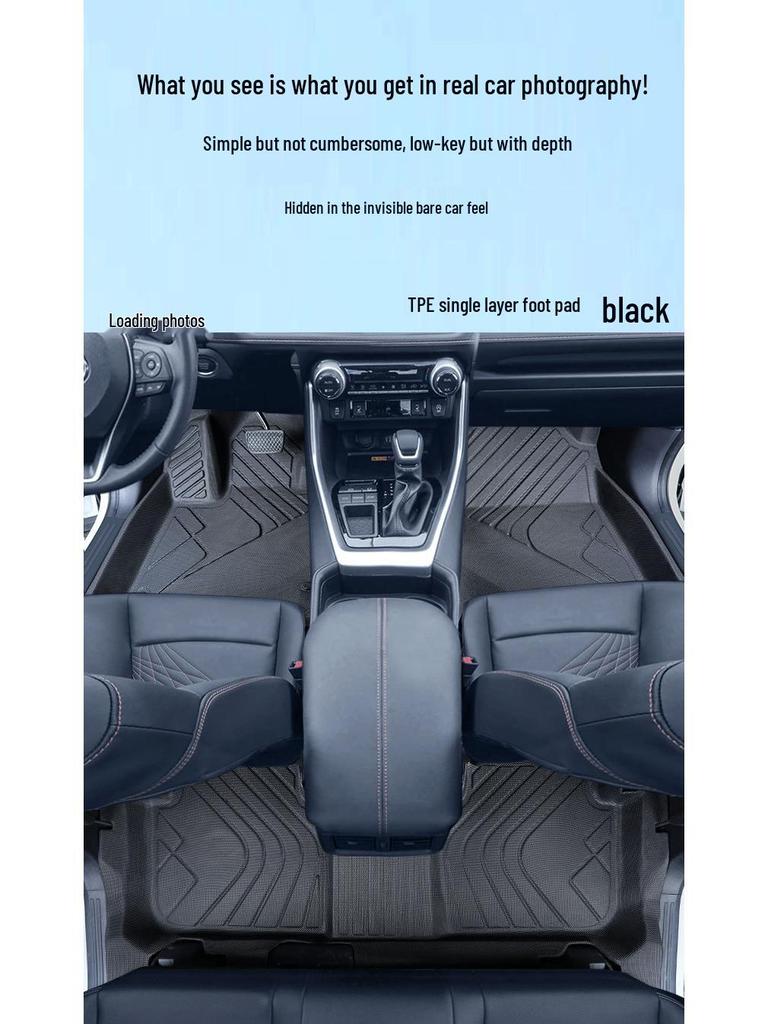Compatible 2025 Toyota RAV4 Floor Mats, Fully Enclosed, TPE Material, 24 Fashion Plus Edition