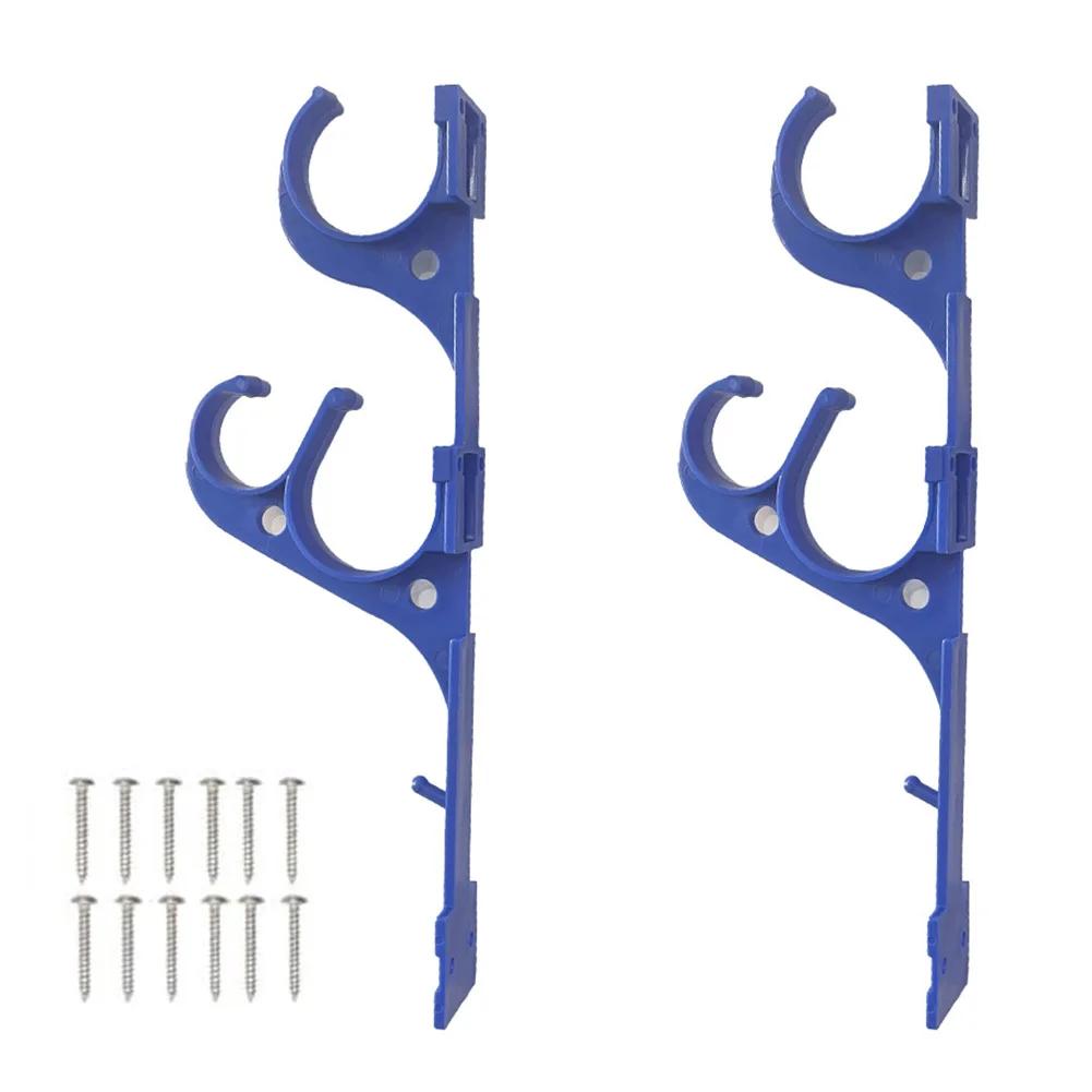2/4pcs Outdoor Pole Hanger Swimming Pool Pole Hanger Plastic Holder With Screws For Telescoping Poles Leaf Skimmers Garden Hoses
