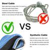 7700Lbs Electric Winch Rope Nylon Rope High Strength Fiber Rope 6mm X 15M Car Rope Tow