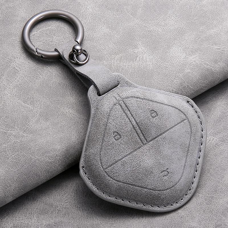 Leather Car Key Case Cover Shell for SGMW Wuling BINGO Airev 2025 for Baojun Kiwi EV Remote Car Key Keychian Accessories