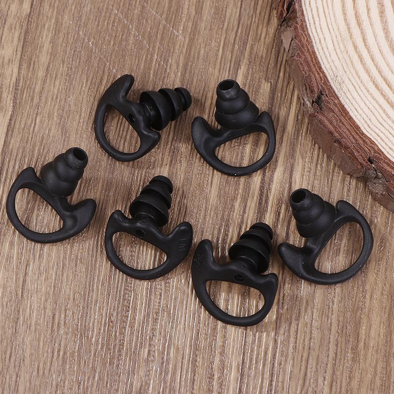 1 Pair Replacement Soft Silicone Earmould Earbud Earplug For Walkie Talkie Portable Two Way Radio Earpiece Heaset