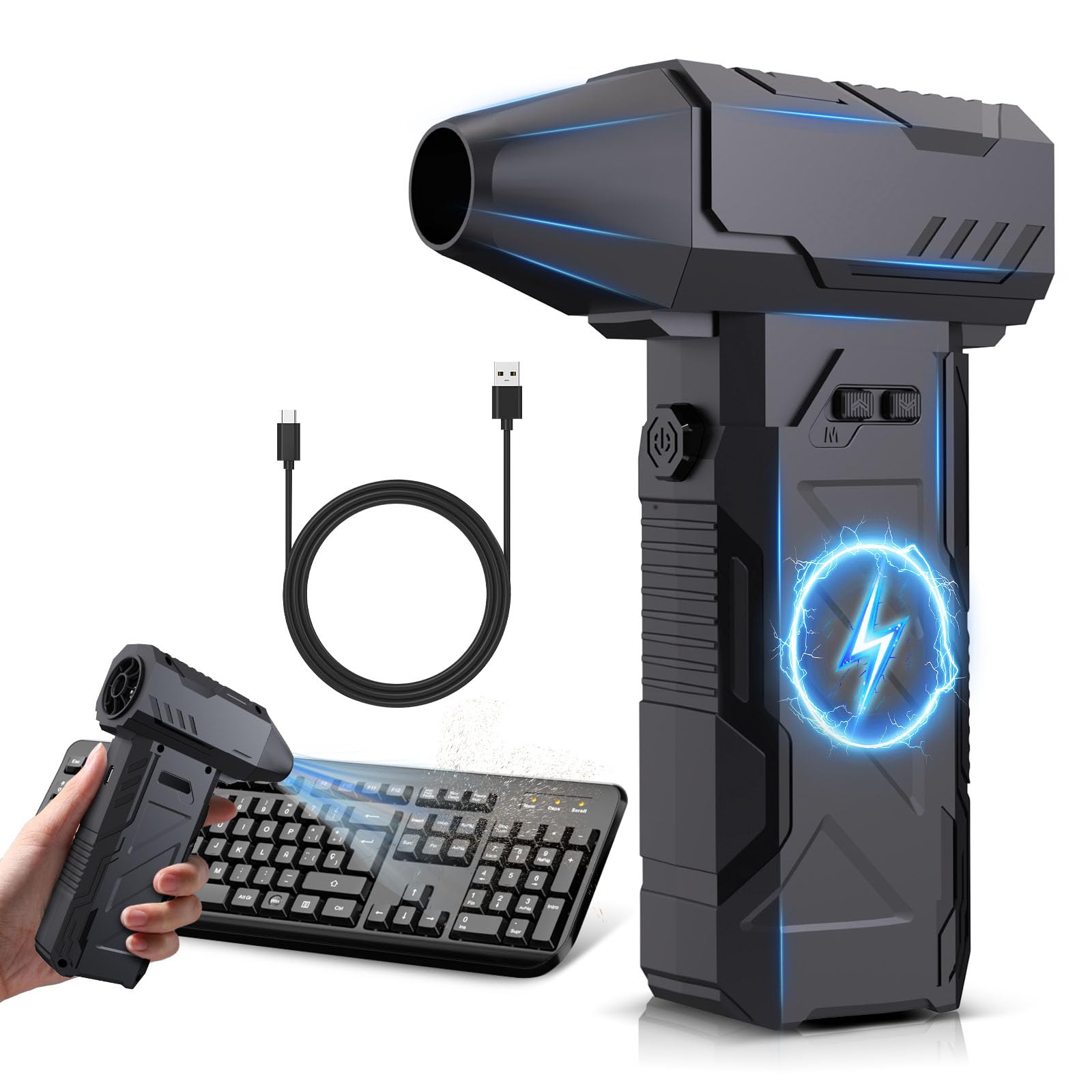 

High-Speed 130000 RPM Handheld Turbo Fan Blower Portable Dust Blower and Vacuum Cleaner for Efficient Dust Removal