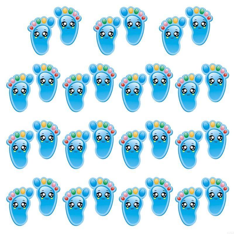 62KD 15 párů Dětské podlahové samolepky Dětský pokoj Ložnice Obývací pokoj Samolepicí Obtisky s otisky stop pro sociální odstup