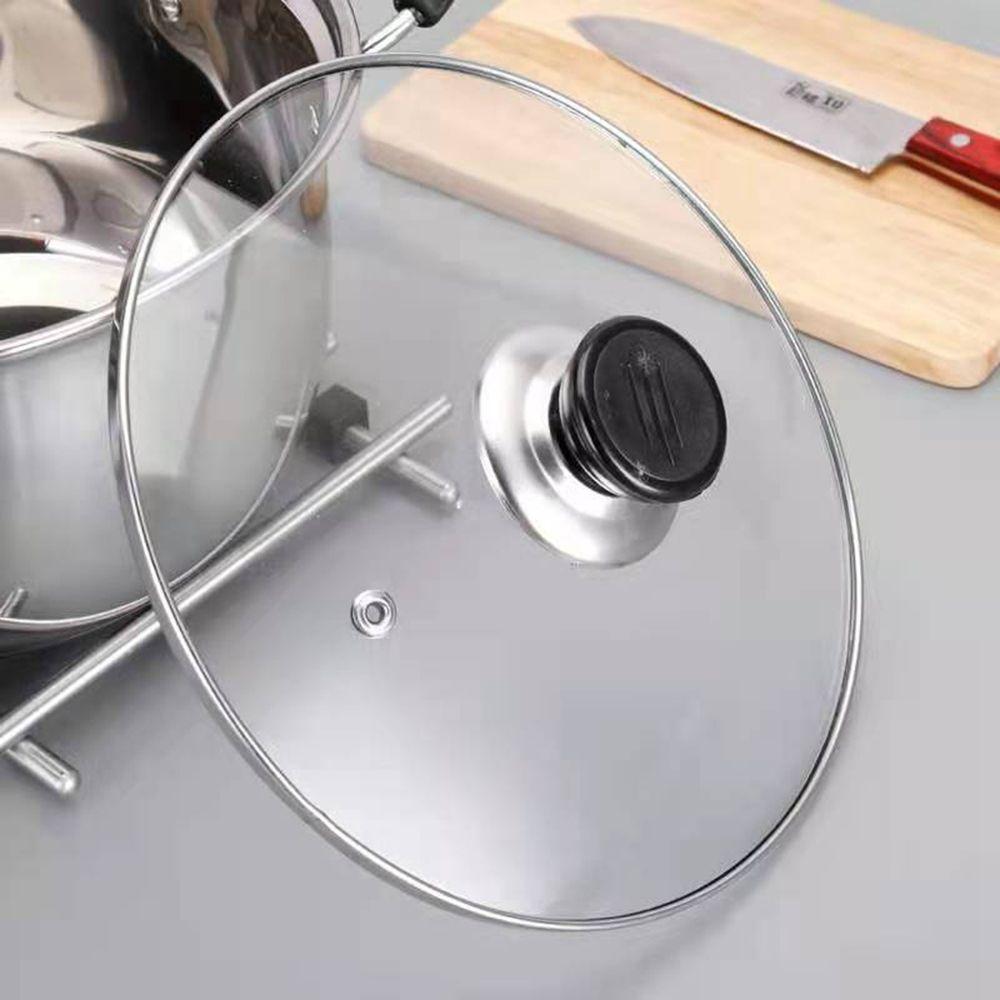 Steel Non-stick with Glass Lid Thickened Pan Boiler Cookware Steamer Pot Pot Milk Pot Soup Pot