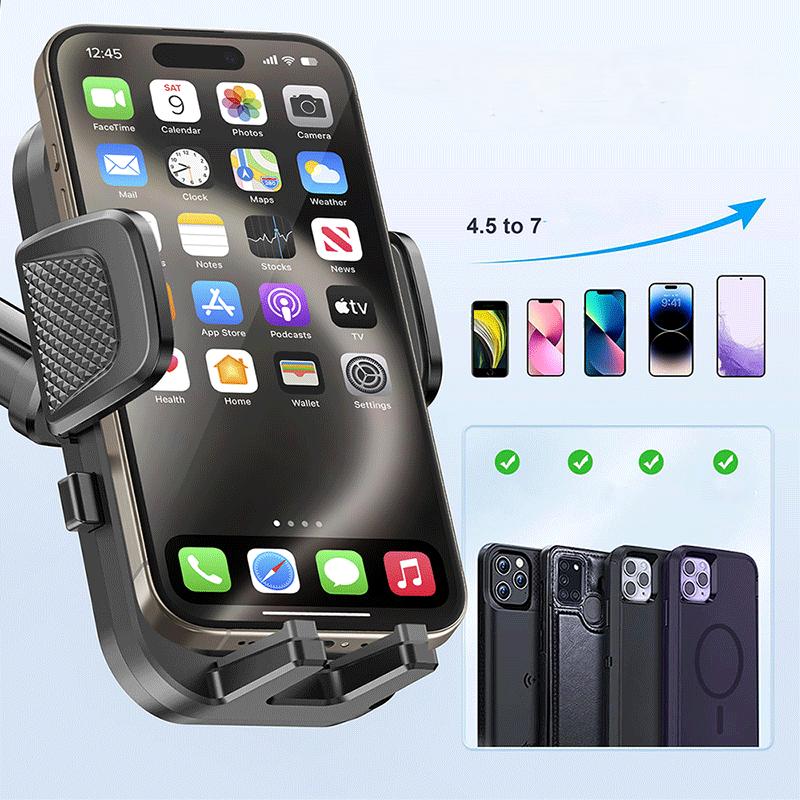Phone Holder for Car Strong Suction Cup Windshield Dashboard Cockpit Adjustable 360° 4-7