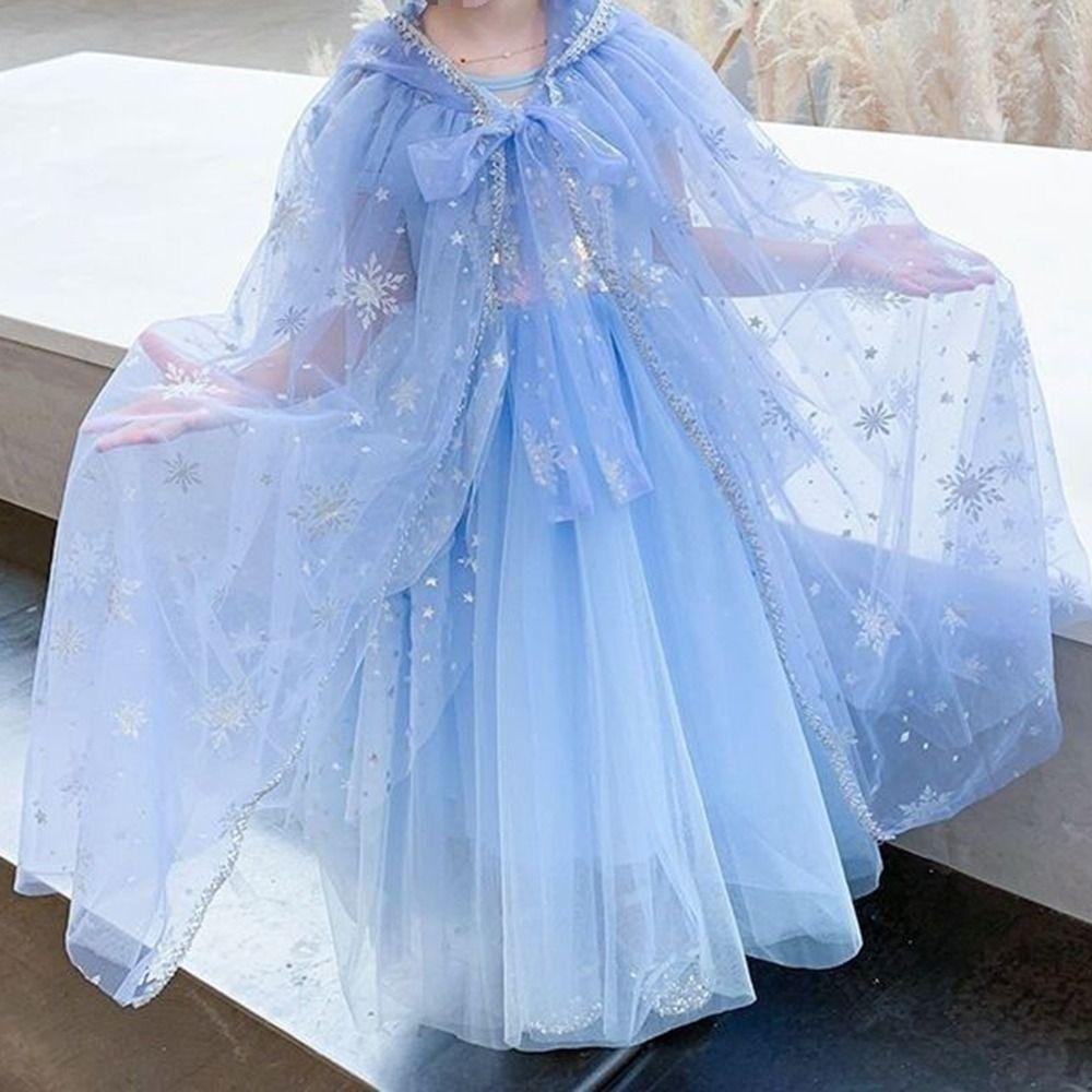 Sequins Girls Princess Cape Cute Girl Tulle Cloak New Children Costume Cloak Carnival Party