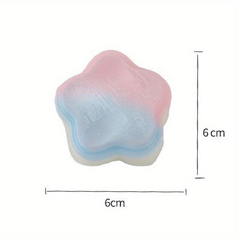 Gradient Star Squishy Fidget Toy Stress Relief Soft Jelly Squeeze Sensory Decompression Toy Kids Party Holiday Gift