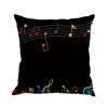 Square Musical Note Printed Cushion Pillow Covers Home Decor Outdoor Pillowcase Decorative Pillow Sofa Cushion Cover