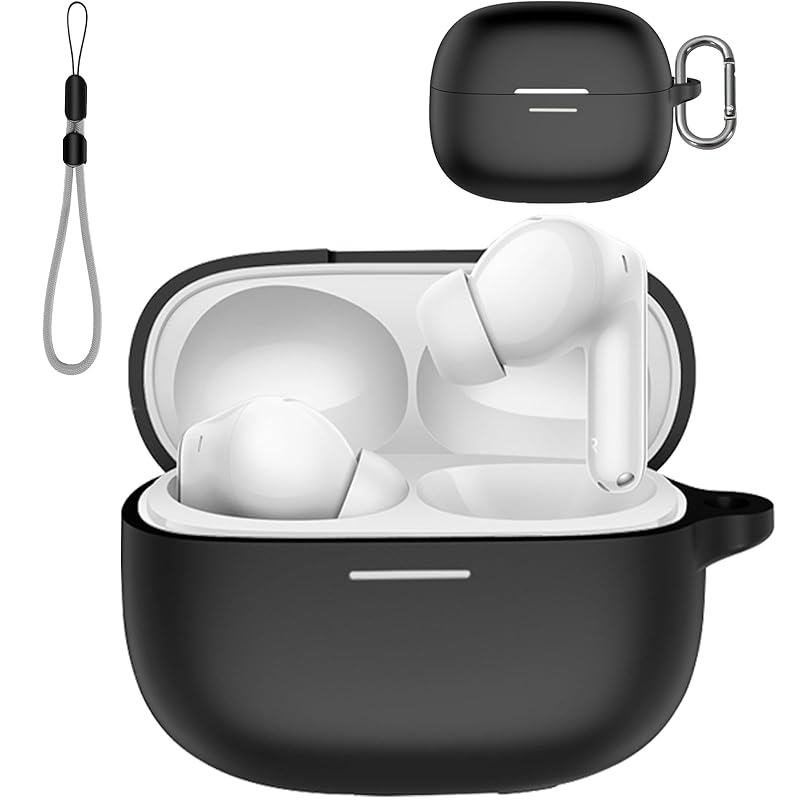 

Redmi Buds 6 Pro для чехла Обложка [YANMONGI] Беспроводные наушники защитная крышка силиконовый защитный чехол - С цепочкой крышка зарядного кейса видимый светодиод