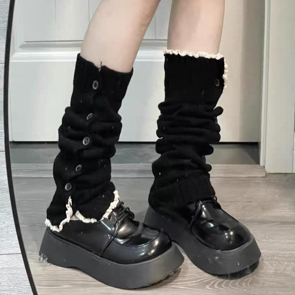 Lolita JK Knitted Leg Cover Harajuku Boots Cover Cute Long Tube Stockings Girls