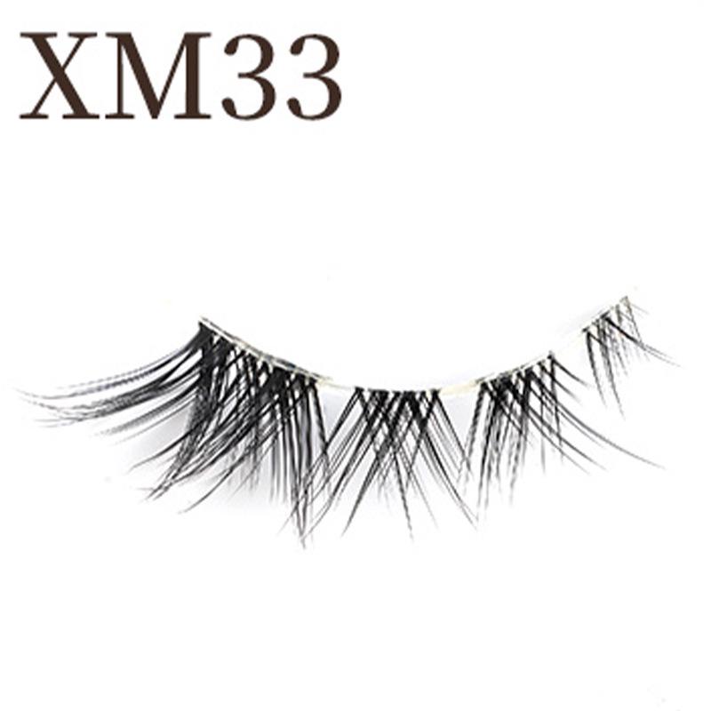 

10 Pairs: Natural Thick Smoky False Eyelashes with Transparent Thin Stems
