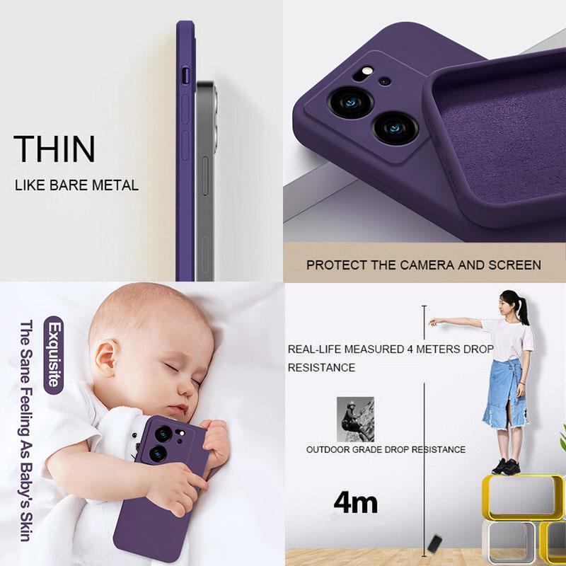 Pentru Mi 13T 13 T Mi13T Pro Husă de Lux Pătrată Silicon Lichid Huse de Telefon Pentru Xiaomi Mi 13T Mi 13 T Pro Mi13T Pro 5G Husă Moale de Spate