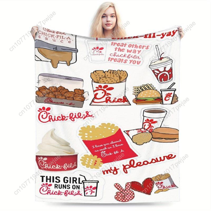 Chick-fil-a Themed Flannel Blanket - Soft