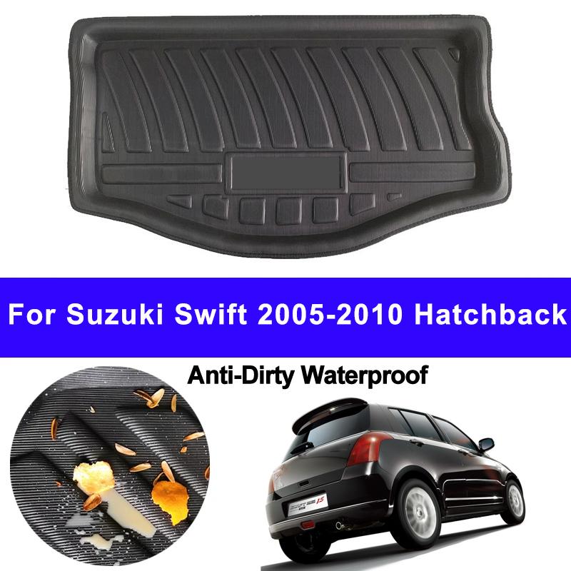 Car Rear Boot Cargo Liner Tray Trunk Floor Carpet Mats Carpets Pad Anti-dirty for Suzuki Swift 2005 - 2010 Hatchback Cushion