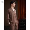 Xuan Liang Men's Pajamas Spring and Autumn Edition Autumn Cotton Long Sleeve New Casual Cotton Home Clothing Large Size Set