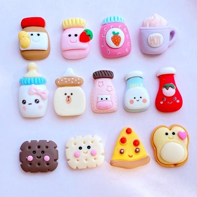 20 Stück Neue Süße Harz Mini Gemischte Cartoon Eiscreme Serie Flache Rückseite Cabochon Scrapbook Kawaii DIY Verzierungen Zubehör L52
