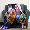 1pc KPop Demon Hunters Soft & Warm Flannel Blanket, Multi-Purpose Throw Blanket for Couch, Sofa, Office, Bed, Camping, Travel