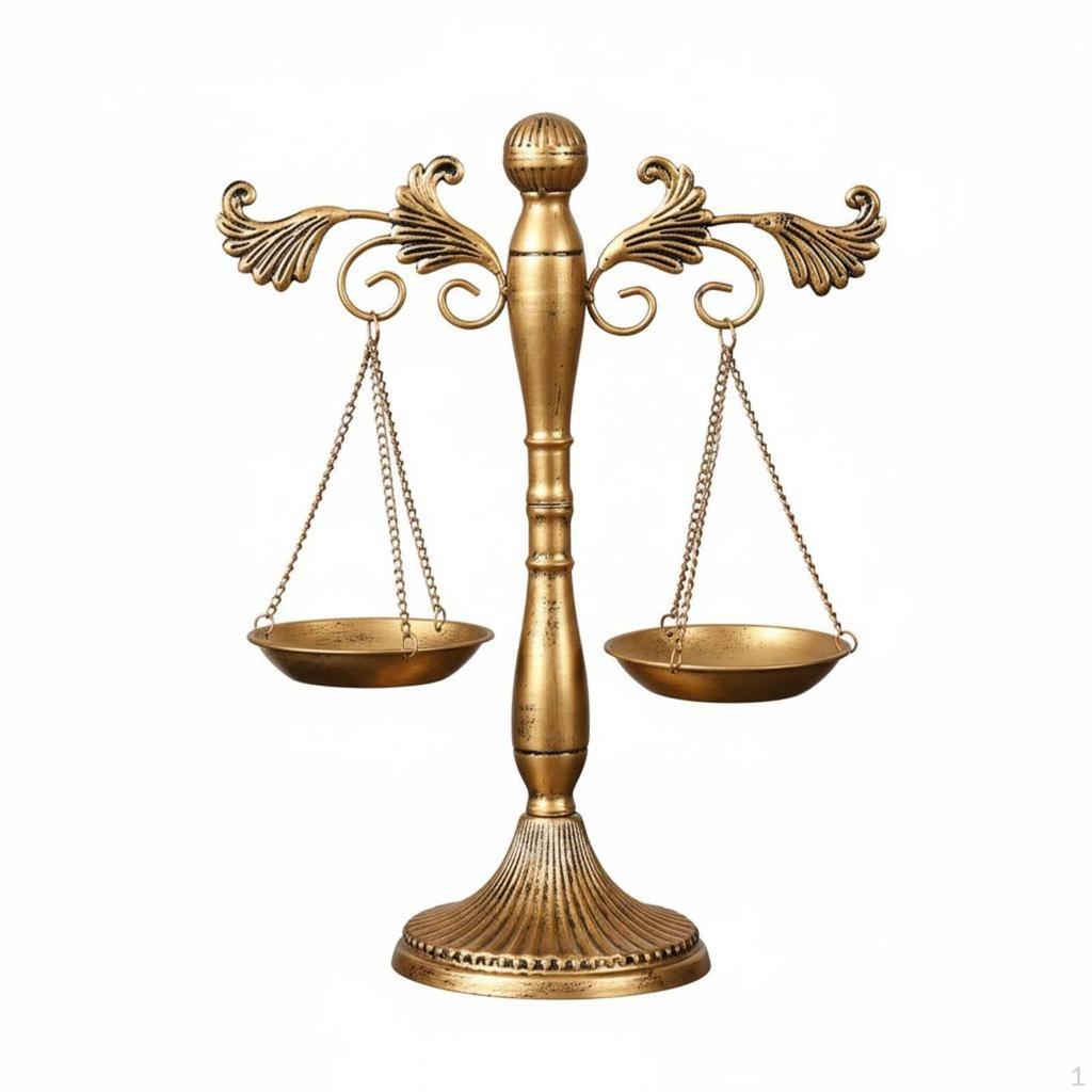 Decorative Balance of Justice Rustic Look Sculpture Sturdy Scale for