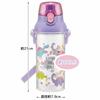 Skater Children's Water Bottle Clear Bottle 480ml Happy & Smile Girls Made In Japan PSB5TR