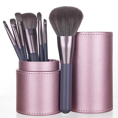 7Pcs Conjunto de pincéis de maquiagem profissional com balde Blush em pó Sombra para sobrancelhas Base Pincel Ferramenta de maquiagem