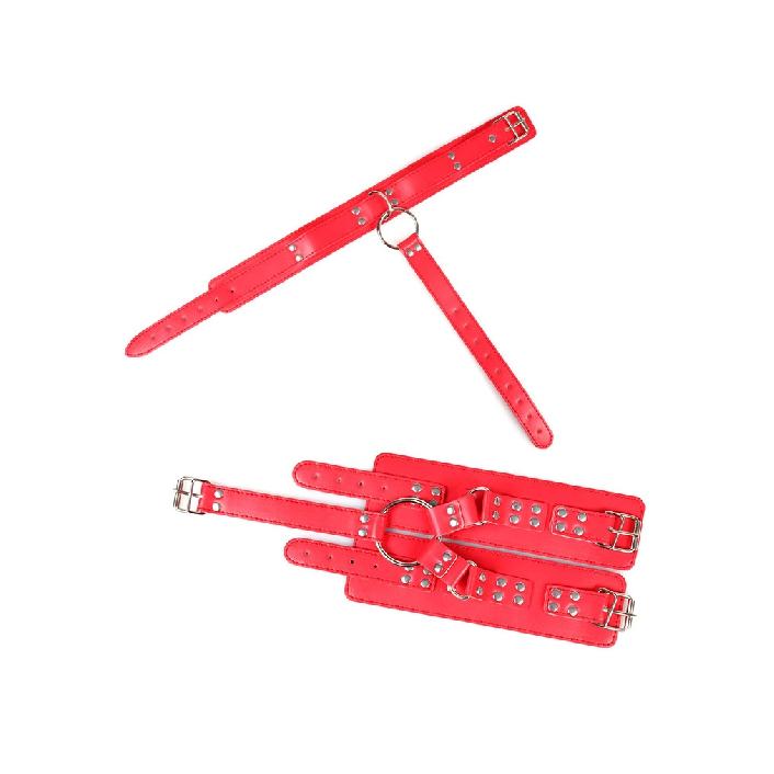 Leather Hand Neck Tie Bind Handcuffs Instruments Of Training Sex Toy For Flirting Tools SM Hand Neck Traction Control