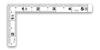 Shinwa Sokutei Flat Curved Dual 11177 Ruler, White, 15cm/5 Sun, Graduations,