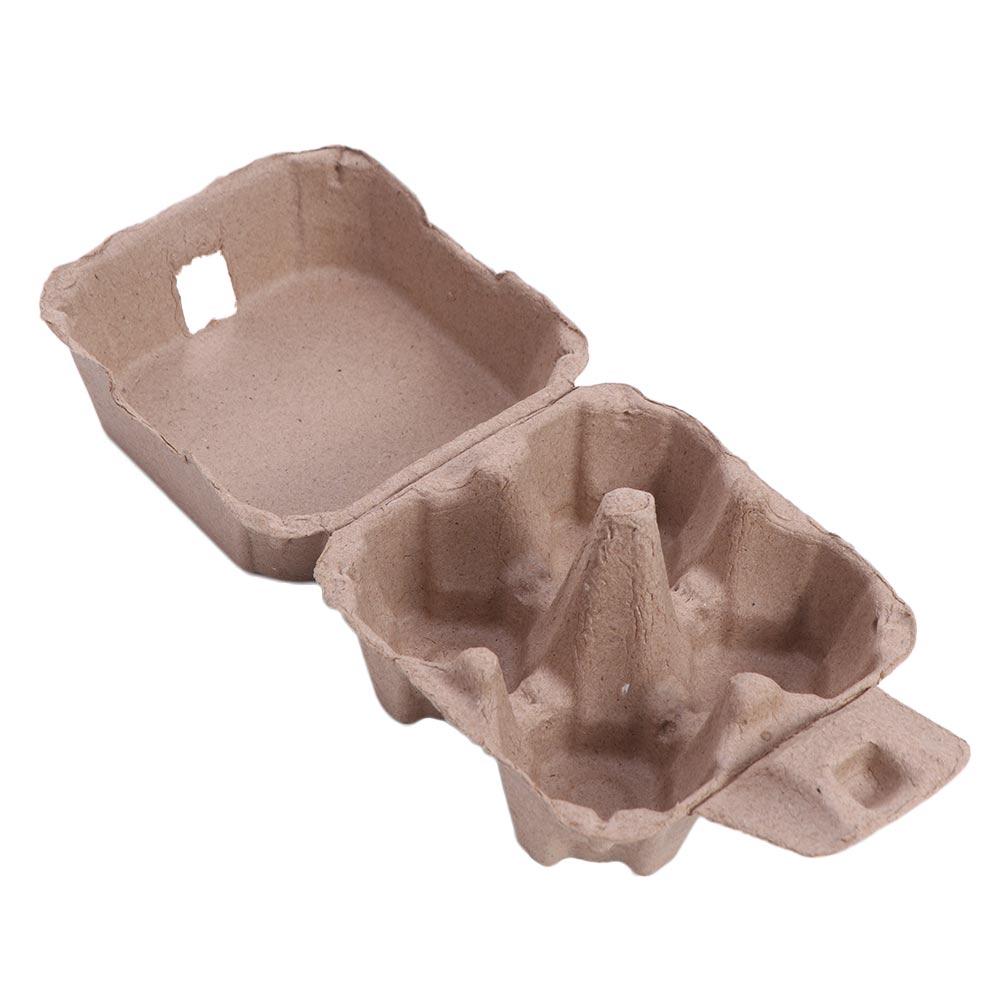 10 Stück 4 Fächer Papierbrei Eierkartons Platzsparende Eierbehälter Hühnereier Tablett Restaurant