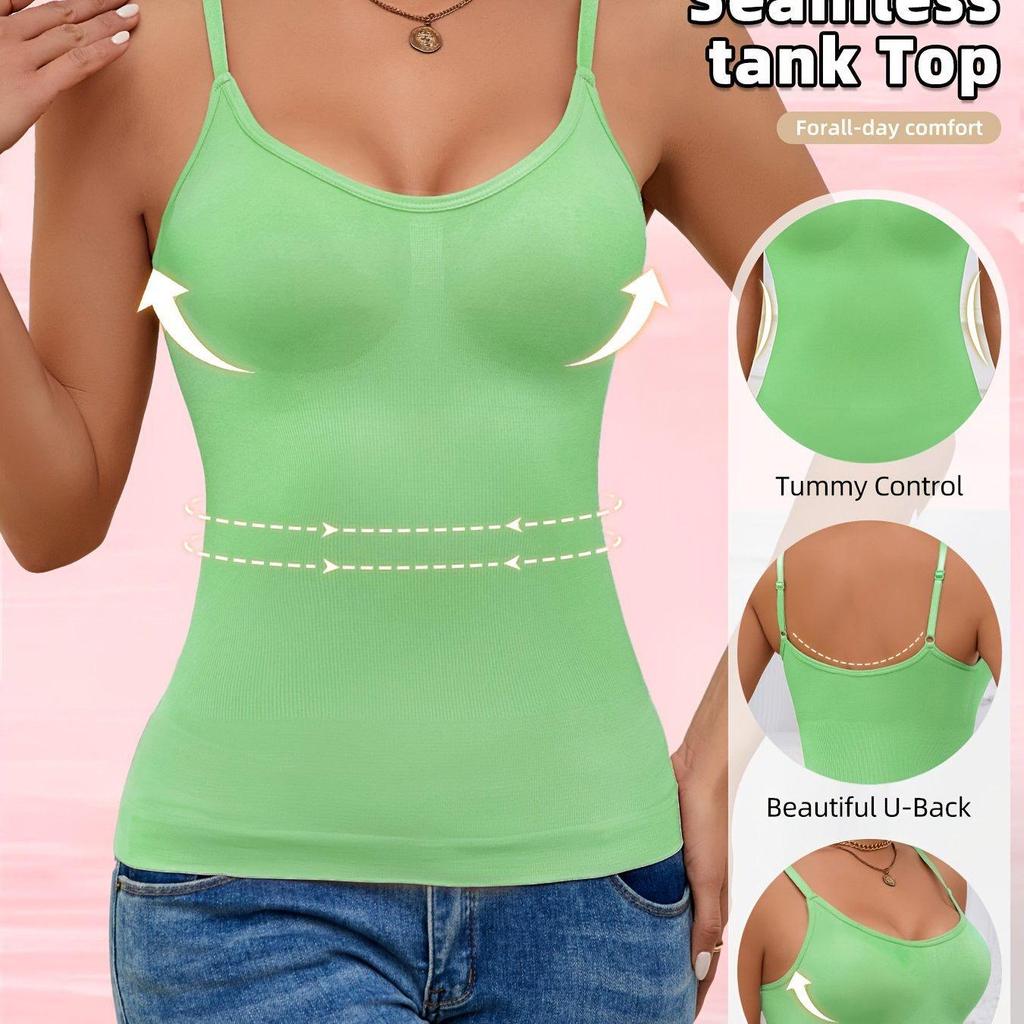 Grenzüberschreitendes Tanktop mit langen Spaghettiträgern und integrierten Polstern