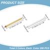 400Pcs 2 Style Transparent Glass Round Bugle Beads Mixed Color 31~34x3mm Hole: 0.4~1mm about 200Pcs/style
