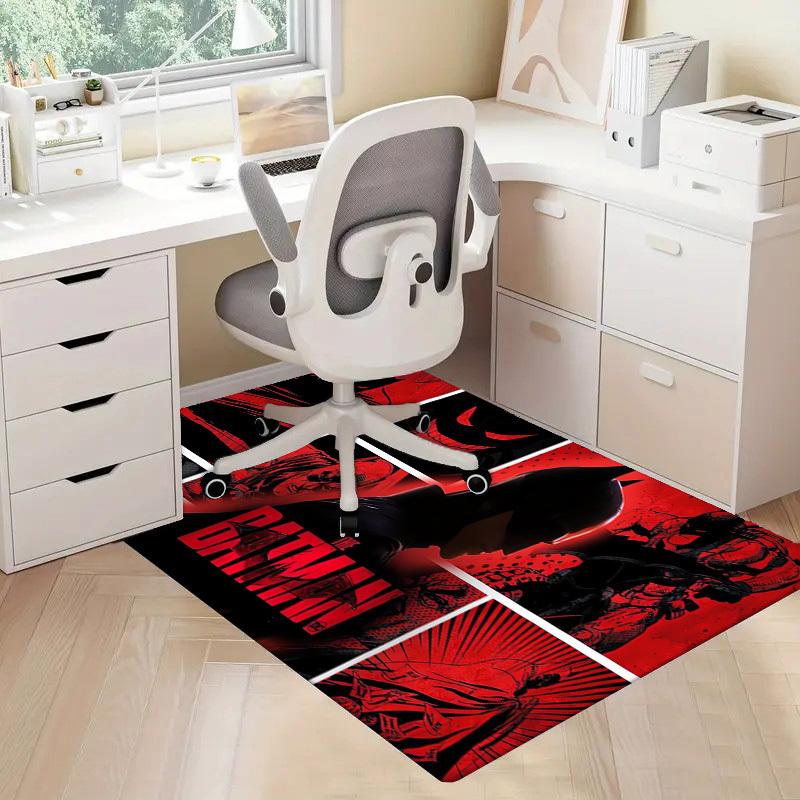 1pc Office Carpet Chair Mats The Batman Movie Poster Perfect for Office Chairs, Living Rooms, Or Bedrooms,Polyester Carpet.HDT214