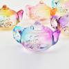 Unique Colored Small Teapot Durable Mini Teapot Crystal Statue Clear Teapot Figurine  Office