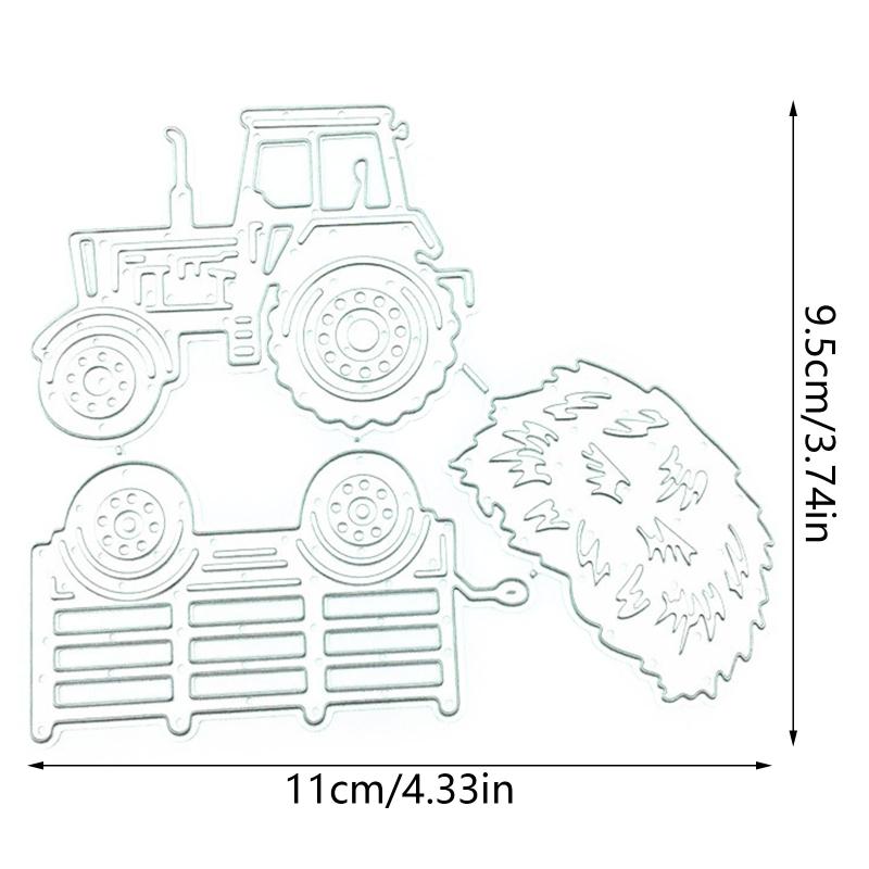 Tractor Straw DIY Craft Metal Cutting Die Scrapbook Embossed Paper Card Album Craft Stencil Template Die-cuts