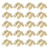 20Pcs Vintage Horn Lock Wood Metal Hasp Clasp Latch Toggle Latch for Jewelry Box Toolbox Cabinet Door Craft