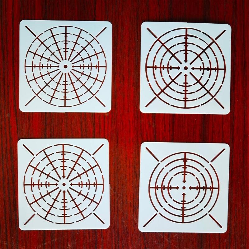 Pack of Precisions Cut Stencils Set Hollow Out Drawing Templates Suitable For Bulletin Boards And Creative Journals